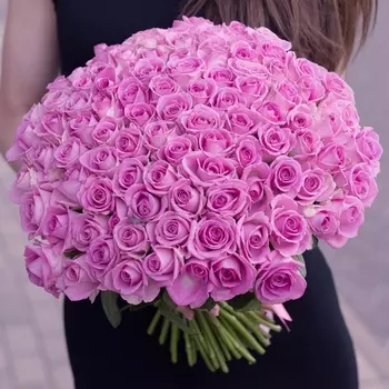 101 Ярко-Розовая Роза (30-40 см.)