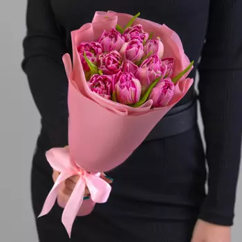 11 Сиреневых Пионовидных Тюльпанов