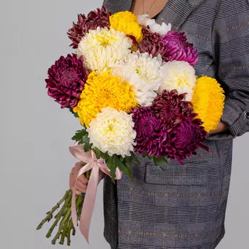 15 Хризантем Бигуди Микс