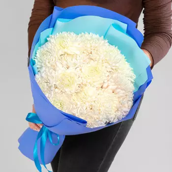 15 Кустовых Хризантем Ромашка Белых