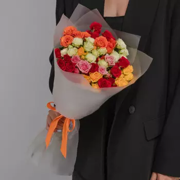 15 Кустовых Роз Микс (50 см.)