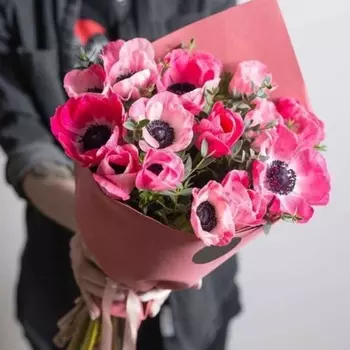 15 Розовых Анемонов