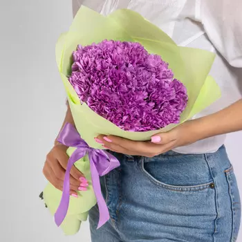 15 Сиреневых Гвоздик