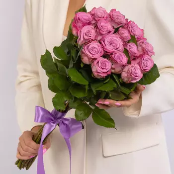 15 Сиреневых Роз (60 см.)