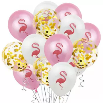 15 Воздушных Шаров "Фламинго"