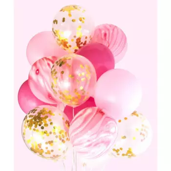 15 Воздушных Шаров "Розовый Микс"