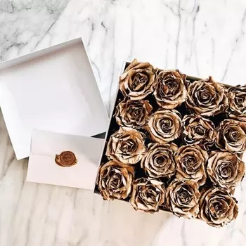 15 Золотых Роз (40 см.) в коробке