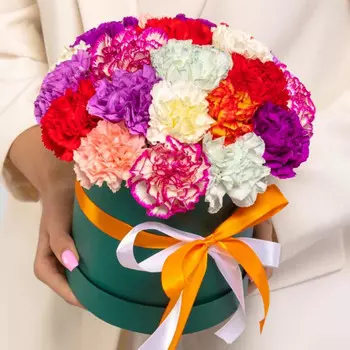 21 Гвоздика Микс в коробке