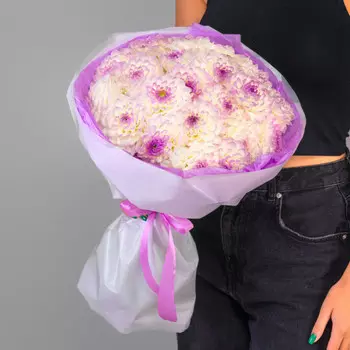 25 Бело-Фиолетовых Георгин