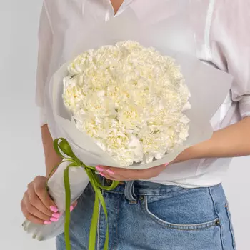 25 Белых Гвоздик