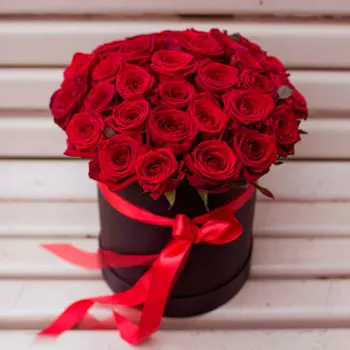 25 Красных Роз (50 см.) в коробке