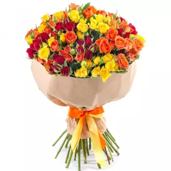 25 Кустовых Роз Микс (40 см.)