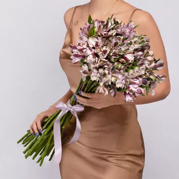 25 Сиреневых Альстромерий