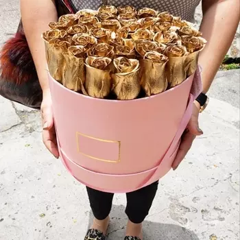 25 Золотых Роз (40 см.) в коробке