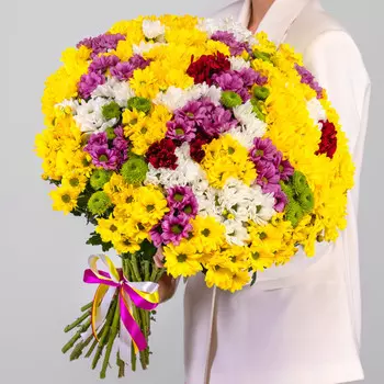 45 Кустовых Хризантем Ромашка Микс