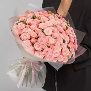 51 Кустовая Пионовидная Персиковая Роза (50 см.)