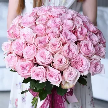 51 Пионовидная Роза Пинк Охара (50 см.)