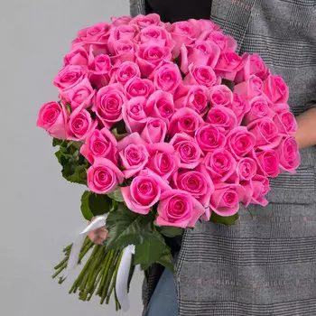 51 Ярко-Розовая Роза (60 см.)