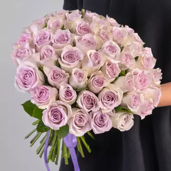55 Сиреневых Роз (30-40 см.)