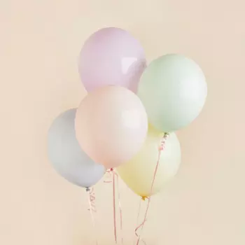 5 Пастельных Цветных Воздушных Шаров
