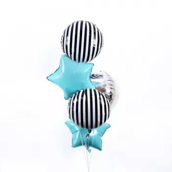 5 Воздушных Шаров "Подарки" (Голубой)