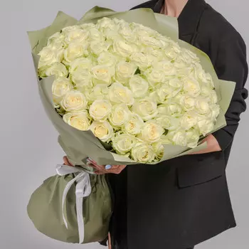 75 Белых Роз (60 см.)
