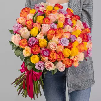 75 Роз Микс (60 см.)