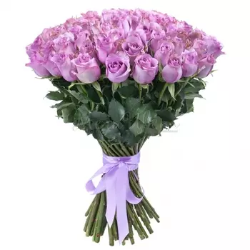 75 Сиреневых Роз (50 см.)