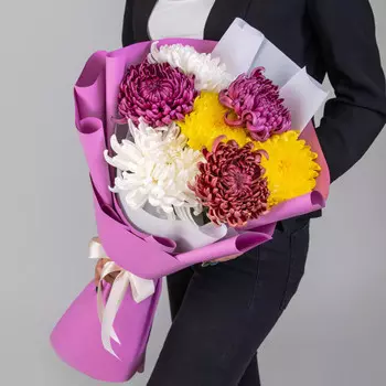 7 Хризантем Бигуди Микс