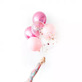 7 Воздушных Шаров "Цвет Настроения Розовый"
