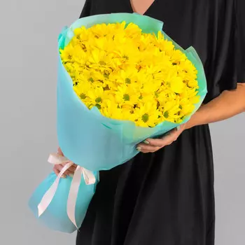 7 Желтых Кустовых Хризантем Ромашка