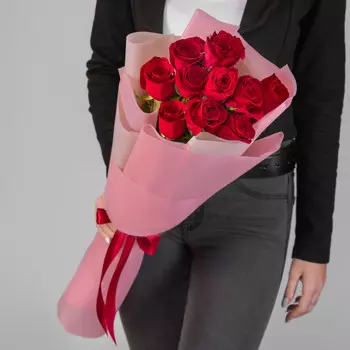 9 Красных Роз (70 см.)