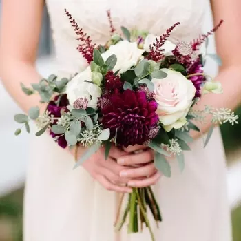 Букет Невесты "Марсала"