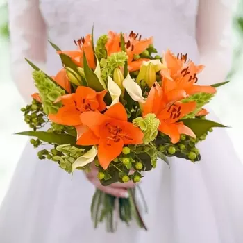 Букет Невесты "Оранжевый Микс"