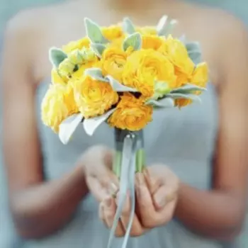 Букет Невесты "Желтый Ранункулюс"