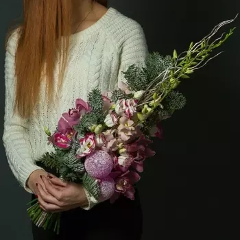 Букет Новогодний Интерьерный