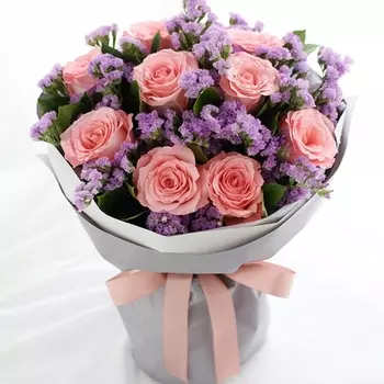 Букет "15 Статиц и Розы"