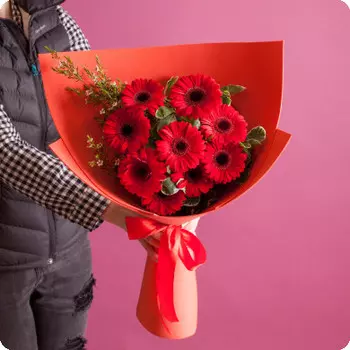 Букет "9 Красных Гербер"