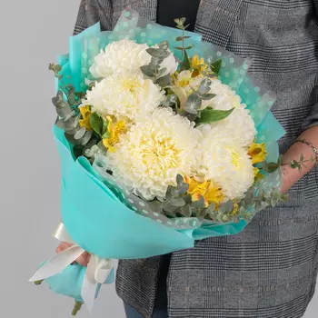 Букет "Бигуди и Альстромерия"