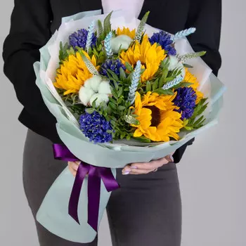 Букет "Цветущий Подсолнух"