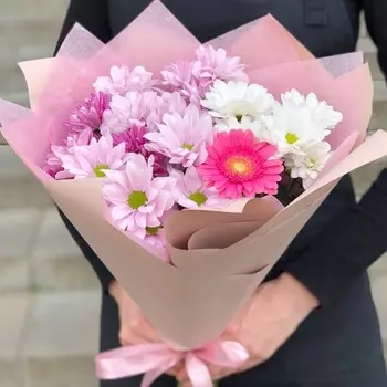 Букет "Гербера и Хризантемы"