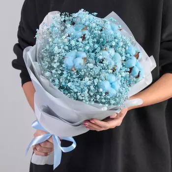 Букет "Хлопок и Гипсофила"