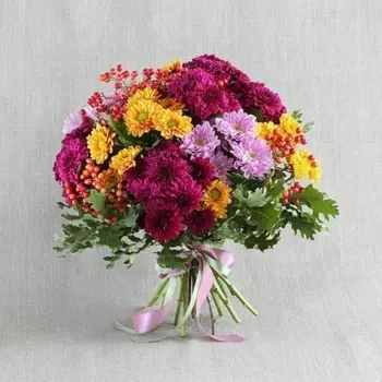 Букет "Осенние Хризантемы"