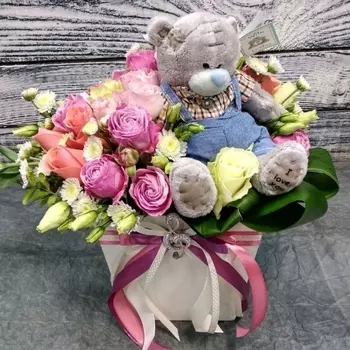 Букет "С Мишкой"