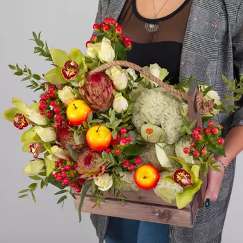 Букет "Яблочный" в ящике