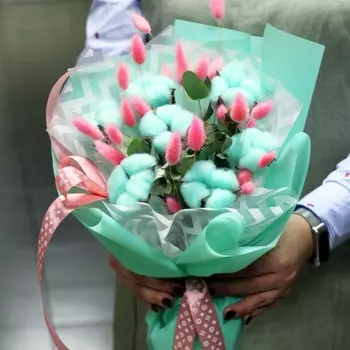 Букет "Зеленоватый Хлопок Мини"