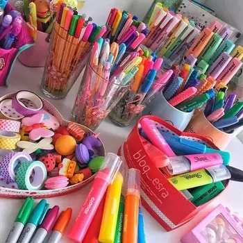 Канцелярия для букетов mix (точилки/ластики/карандаши/ручки/линейки)