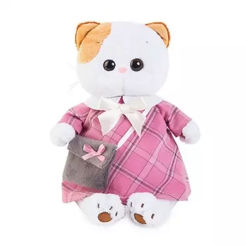 Мягкая игрушка Ли-Ли: в розовом платье с серой сумочкой (24 см.)