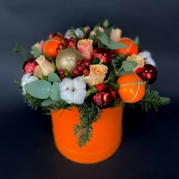 Новогодняя Композиция "Сочный Мандарин"