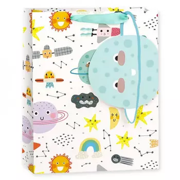 Пакет подарочный, Космическая сказка, 32*26*12 см